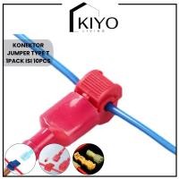 ราคา KIYO T-Tap Jumper Cable Connector ราคา 1 แพ็คมี 10 ชิ้น Quick Cable Terminal Lock Connector / Type T Jumper Cable Connector (55104278740)