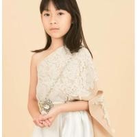 ราคา สไบเด็ก Kidswear ลูกไม้ สไบสำเร็จรูป สไบยางยืด ชุดไทย เด็ก มือสอง มือ2 สีนู้ด ชุดสงกรานต์เด็ก (18271598483)