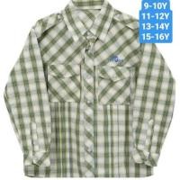 ราคา KEMEJA YEGE เสื้อเชิ้ตเด็กตัวยาวลายตารางสีเขียว (9522540904)