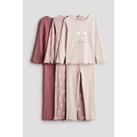 ราคา H&M(เอชแอนด์เอ็ม) ชุดนอนคอตตอน 3 ชิ้น เด็กผู้หญิง 1240931_1 (25087664133)