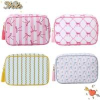 ราคา กระเป๋าโน๊ตบุ๊ค กระเป๋าเครื่องสําอางพู่, กระเป๋าแป้งผ้าใบซิป, แฟชั่นแบบพกพาความจุขนาดใหญ่โบว์พิมพ์กระเป๋าเดินทาง (55203875849)