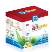 ราคา กรีน ฮอไรซัน ไซเดอร์ลิ้นจี่ผสมนำ้ผึ้ง ตราขอบฟ้าเขียว Green Horizon Lychee Cider & Honey 100 มล x 6 ขวด/ กล่อง (1982459565)