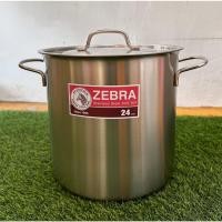 ราคา หม้อสตูว์ทรงสูง หม้อต้มอาหาร Zebra สแตนเลส ตราหัวม้าลาย ขนาด 24 ซม. (25790406047)
