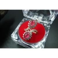 ราคา แหวนพลอยทับทิม ล้อมพลอย ตัวเรือนเงินแท้ (14890870189)