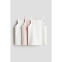 ราคา H&M(เอชแอนด์เอ็ม) เสื้อกล้ามผ้ายืดแพ็ก 3 ตัว Girls 3-pack jersey vest tops 0464695_16 (42653877191)