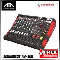 ราคา มิกเซอร์ SOUNDBEST PM-800 PM800 POWER MIXER 8 ช่อง 300+300 วัตต์ มิกซ์เพาเวอร์ มีขยาย แอมป์ในตัว (5873321916)