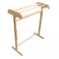 ราคา ราวตากผ้าไม้ยางพาราแท้ สีธรรมชาติ 4 เส้น (2301437721)