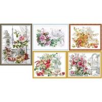 ราคา ชุดปักครอสติช ดอกไม้ ผลไม้ วิว อาหารว่าง (Flower & fruit Cross stitch kit) (3049974916)