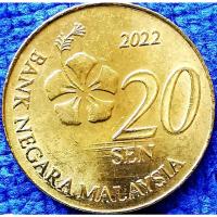 ราคา เหรียญ​มาเลเซีย​ Malaysia, รุ่นใหม่​ 20 Sen, ใช้แล้ว, # 2535E (19167944316)