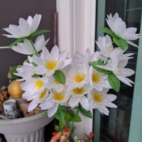 ราคา ช่อดอกบัวสีขาว (1ช่อ10ดอกช่อใหญ่) ช่อดอกบัวไหว้พะ ดอกบัวช่อสีขาว ดอบัวปลอม ดอกบัวผ้า (19102662782)