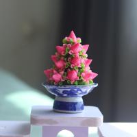 ราคา พานดอกบัวพับกลีบ 2" รวมสีงานดินปั้น (3908254743)