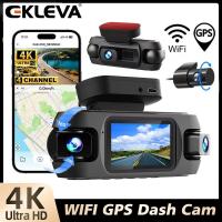ราคา EKLEVA กล้อง 4K Dash 4 ช่องสําหรับรถยนต์ 360° Dashcam 4 เลนส์ 1080p ด้านหน้าซ้ายขวาด้านหลังรถ DVR ในตัว Wifi WDR Night Vision Cam (41318138732)