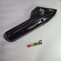 ราคา กันร้อน ฝาครอบท่อ เคฟล่าร์ 5D PCX 2015-2017 + สติ๊กเกอร์ เคฟล่า (22231872246)