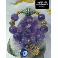 ราคา ข้อมือหินอเมทิสต์ ขนาดหิน16มิล ร้อยกับลูกปัดหินเนปาล Evil eye (5146629472)