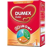 ราคา สูตร 1 ขนาด 550 กรัม DUMEX ดูเม็กซ์ ดูแลค พลัส นมผงสำหรับเด็กทารกแรกเกิด-1 ปี (41472557395)