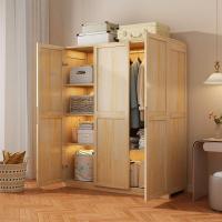 ราคา ตู้เสื้อผ้า ตู้เสื้อผ้าไม้สน ตู้เสื้อผ้าแบบเรียบง่าย จุของได้เยอะ (28056999082)