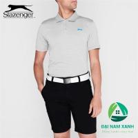 ราคา เสื้อยืดโปโลผู้ชาย Slazenger Micro Stripe Golf ไซส์ยุโรป (สีเทา) (41677780615)
