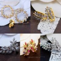 ราคา ต่างหูใบมะกอก งานทองไมครอนประดับเพชรcz (มีหลายแบบค่ะ) (896769819)