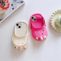 ราคา รองเท้าแตะตลก iPhone15 เคสโทรศัพท์ 11/12/13/14/14Pro/14ProMAX เคสนิ่ม (25082566066)