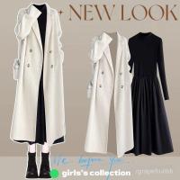 ราคา สไตล์ Chanelชุดเซท2ชิ้นสีโอ๊ตมีลแจ็คเก็ตยาว/เสื้อโค้ท+เดรสแขนยาว✔⭐️สไตล์วินเทจ กระดุมหน้าแฟชั่นสไตล์เกาหลี งานสวย (27189252283)