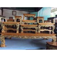 ราคา โต๊ะหมู่9หน้า 4 (ไม้สัก) สีไม้ และ สีโอ๊ค (5717087531)