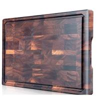 ราคา Household Solid Wood Cutting Board Fruit and Vegetable Kitchen Chopping Board Black Walnut Wooden Chopping Board (52803375366)