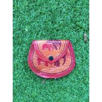 ราคา กระเป๋าสตางค์ หนังตอกลาย ลายช้าง งานทำมือ ใบเล็ก4” หนังแท้มือสอง พร้อมส่ง (11418995571)