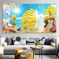 ราคา วาดภาพติดผนัง แล่นเรือใบเรียบ แบบแนวนอน รหัส ตกลง1522 พิมพ์ขอ แถมตะปูแขวนรูป (24191964972)