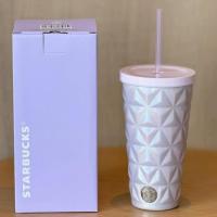 ราคา (ส่งฟรีEMS พร้อมส่งในไทย) Starbucks สตาร์บัค 591ML สแตนเลส ฉลุม่วง (ของแท้) (25017737699)