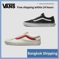 ราคา ♞,♘,♙(ของแท้ 100%) NEW Vans Style 36 Marshmallow Sneakers VANS Black and white/White Red รองเท้าผ้ (40512386117)