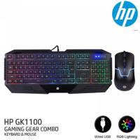 ราคา hp keyboard+mouse GK1100 2in1สีดำ คีย์บอร์ด+เมาส์ usb port มีไฟ6สี (3071470131)