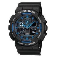 ราคา G-Shock นาฬิกาข้อมือผู้ชาย สายเรซิ่น สีดำ รุ่น GA-100,GA-100-1A2,GA-100-1A2DR (62498982)