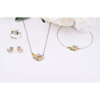 ราคา งานเงินแท้ 925 ฝังพลอยCZ ชุบทอง E-1357/GP/SIR/WH(CZ) (48954948591)