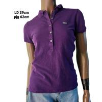 ราคา Preloved branded original Lacoste เสื้อยืดโปโลสีม่วง (40105775838)