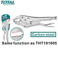 ราคา TOTAL คีมล็อค ปากตรง ขนาด 10 นิ้ว รุ่น THT191002 ( Carbon Steel Straight Jaw Plier ) (21092355844)