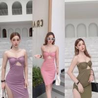 ราคา เดรสไปทะเล ชุดเดรสไปคาเฟ่เดรสเกาะอก ดีเทล เกาะอกแต่งโบว์ ผ้านิ่มมาก เข้ารูป สีน่ารักมากกกชุดเดรสโชว์หลัง เดรสสั้น✨ (21942154968)