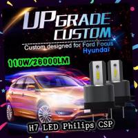 ราคา H7 LED หลอดไฟหน้า LED แสงไฟสีขาว ขั้ว H7 รุ่น M7 มีพัดลมช่วยระบายความร้อน (3130108505)
