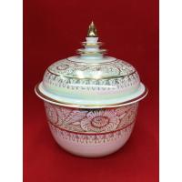 ราคา โถเบญจรงค์ โกศ โกษ โกฐ โถ ผอบ ใส่กระดูก โกศใส่กระดูก เบญจรงค์ ปากกว้าง 8 นิ้ว (2041198582)