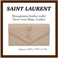 ราคา Uesd ysl wallet bag กระเป๋าตังใบยาว สีเบจ สวยมากๆ มือสอง สภาพ99.99% (27968332805)