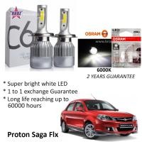 ราคา Proton Saga FL (โคมไฟหมอก) ไฟ LED C6 (ฟรี Osram T10 LED) (57004596911)