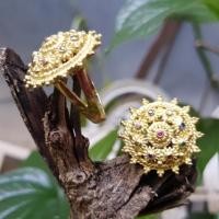 ราคา แหวนทองเหลือง แหวนพลอย แหวนนพเก้า งานทองเหลืองแท้ไม่ได้ได้ชุบทอง กว้าง2ซม งานสวยเหมือนจริง (4907169106)