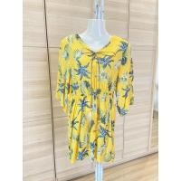 ราคา ใหม่!!!เสื้อฮาวายสีเหลือง ลายใบไม้⭐️ (1518780375)