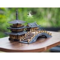 ราคา ชุดเซ็ทโมเดลไม้ 3 ชิ้น สไตล์จีน-ญี่ปุ่น diy สุดคุ้ม (40307550951)