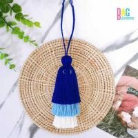 ราคา พู่ห้อยกระเป๋าDIY 3 ชั้น สีพลาสเทล โทนน้ำเงินฟ้าขาว 7580/7470/7010 (25662277010)