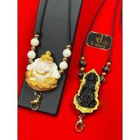 ราคา สร้อยคอ สร้อยพระเชือกร่ม ท้าวเวสสุวรรณ และ พระพิฆเนศห้อยพระ2 องค์ ประคำขาว ประคำยันต์ ทองเลเซอร์ ไม่ลอกไม่ดำ (26325068269)