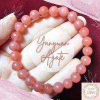 ราคา CupidSister สร้อยข้อมือหิน พีชอาเกต แคนดี้อาเกต Peach Agate Yanyuan Agate Candy Agate กำไลหินนำโชค Cute Size ขนาด 8 มิล (18230136379)