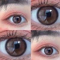 ราคา (สายตาปกติและสั้น) ✨ Brown สีน้ำตาลธรรมชาติ สายตาปกติ สายตาสั้น ขนาดมินิ Mini ☀️กรองแสง uv (บิ๊กอาย คอนแทคเลนส์ Bigeye) (20708409008)