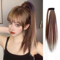 ราคา ผมเปียปลอม กิ๊บผมปลอม ผมปลอม วิกผมเปีย วิกผมทรงหางม้าสำหรับผู้หญิงแบบ Laced-Up กับ Velcro ออกแบบเน้นความยาวปานกลางและไร้รอยต่อ เพื่อสร้างลุคที่ดูธรรมชาติและแฟชั่น (55850853834)