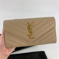 ราคา ของแท้100% ราคาถูก New YSL Long wallet (2260225077)