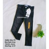 ราคา Branded ZARA Slim Fit Boy Jeans กางเกงยีนส์สีเทาเข้ม (4-5Y) (23569214888)